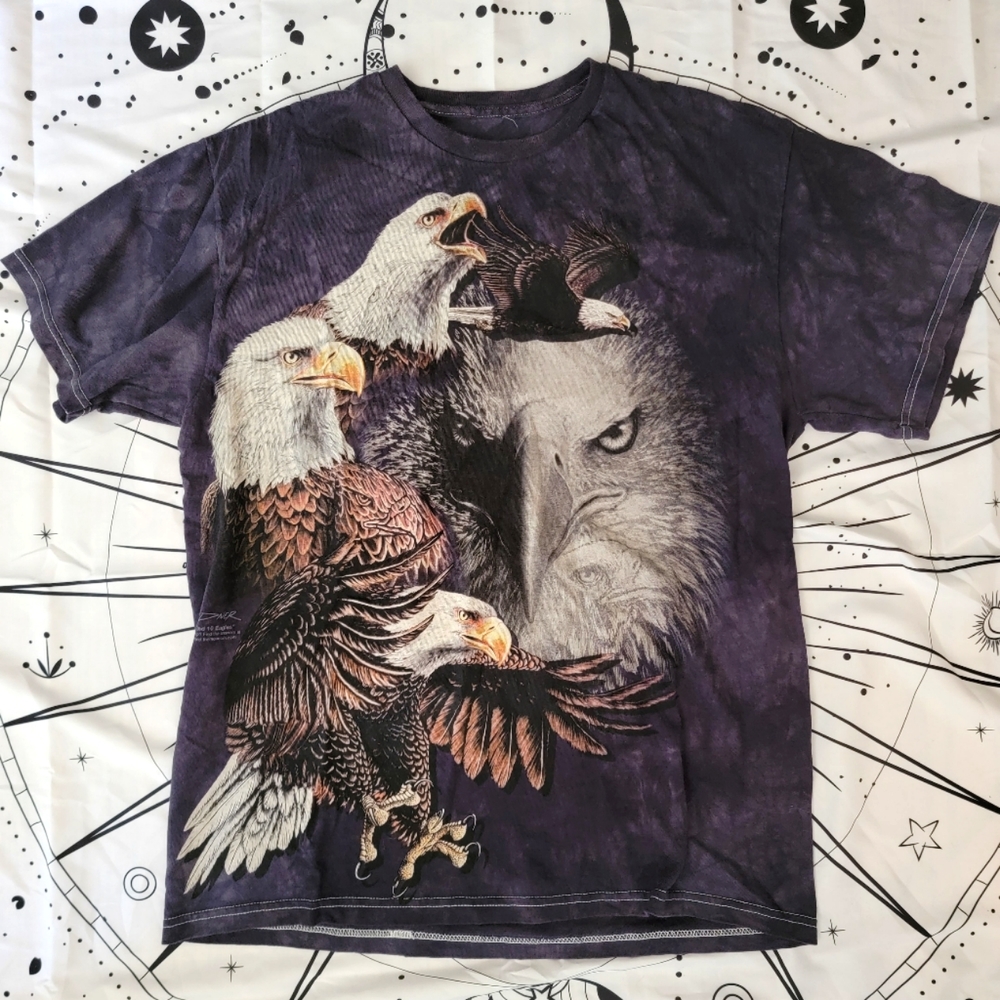 Bald Eagle Tie Dye Shirt Size Large